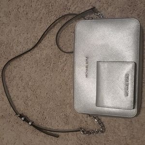 Michael Kors Jet Set Large Saffiano Leather Crossbody Bag and Wallet